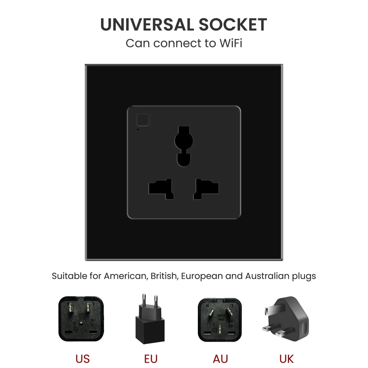 Image 1 of Zigbee multi-function socket，13A ，with power monitoring function, 86*86