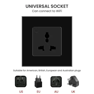 Zigbee multi-function socket，13A ，with power monitoring function, 86*86