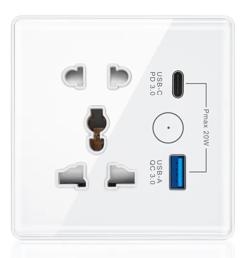 Image 1 of wifi multi-function universal socket,13A，100-240VAC 50/60Hz ，86*86*38mm