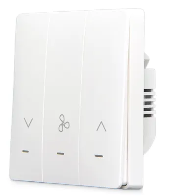 ZigBee 1 Gang Button Fan Switch (L+N)