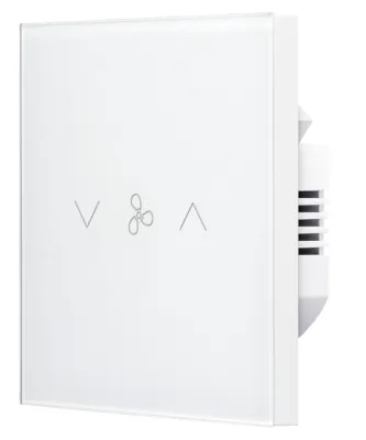 Tuya ZigBee 1 Gang Touch Glass Panel Fan Switch (L+N)