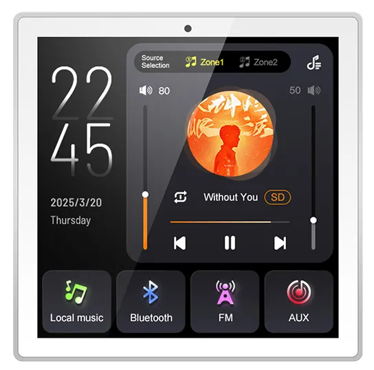 Image 1 of 4-inch Bluetooth background music controller 2 music zones bluetooth 4*30W