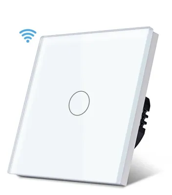 ZigBee 1 Gang 1 way Switch L+N,1000 W/gang support Tuya/Smart Life App,Works with Amazon Alexa,Google Assistant,Yandex Alice Size:86*86mm Glass Panel