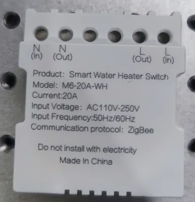 Tuya zigbee 1gang Alum switch 20A