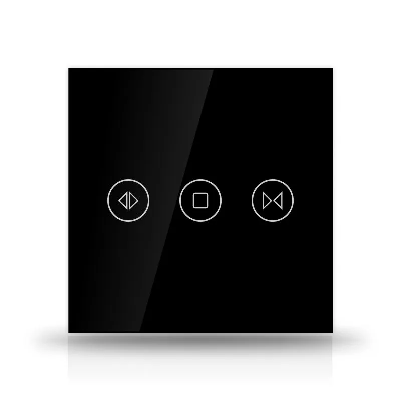 Image 1 of 3 gang GLASS smart switch control tuya smart curtain motor